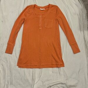 Anthropologie Vibrant Orange Kids Long Sleeve Tee